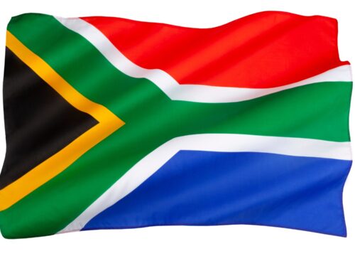 The national flag of South Africa - adopted on 27 April 1994, at the beginning of the 1994 general election, to replace the flag that had been used since 1928.